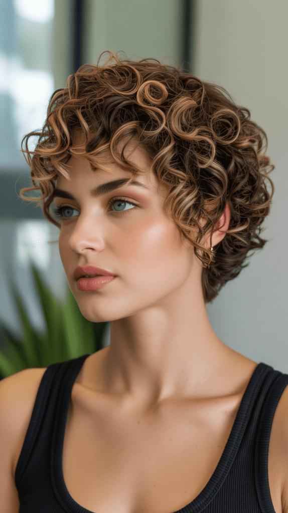  Curly Pixie with Finger Coils