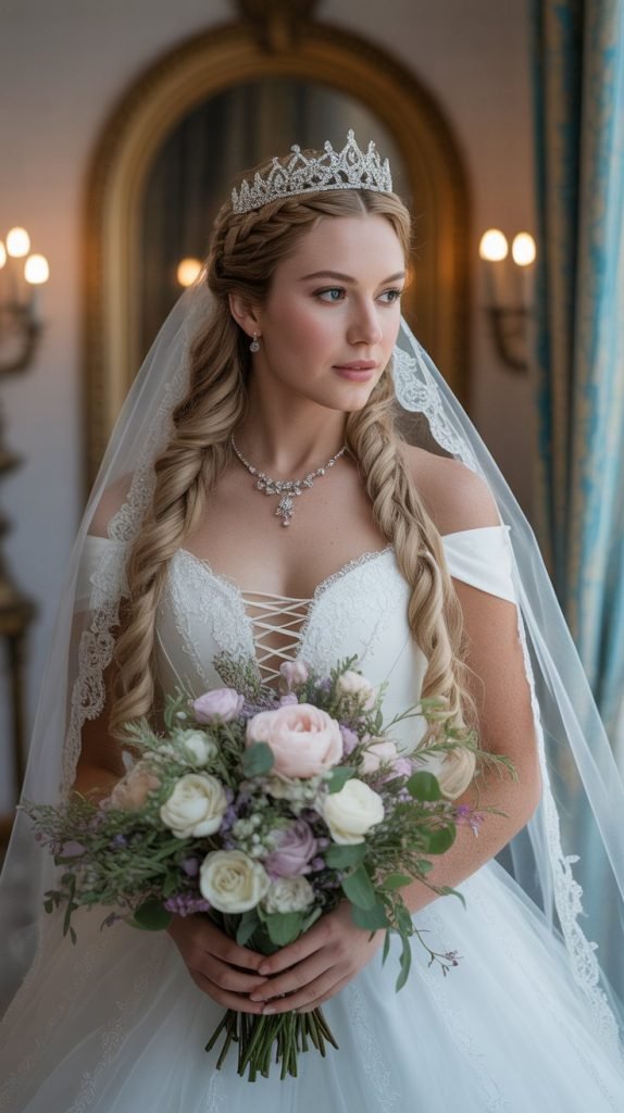 Crown Braid with Loose Curls