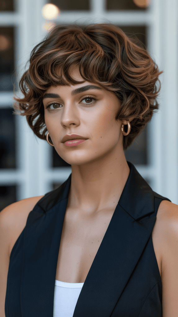 Classic Textured Pixie with Blunt Bangs