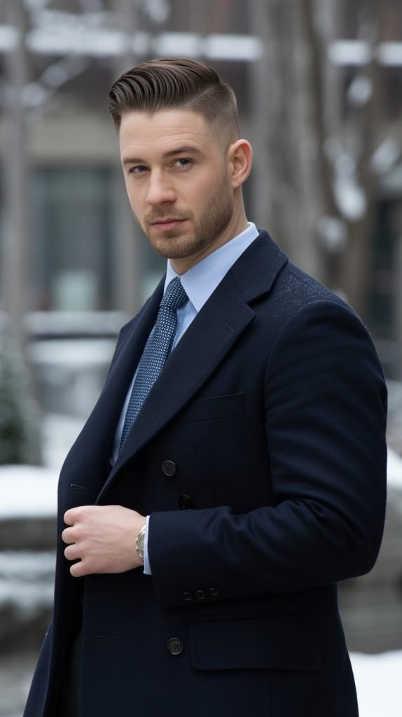 Sharp Side Part with Fade