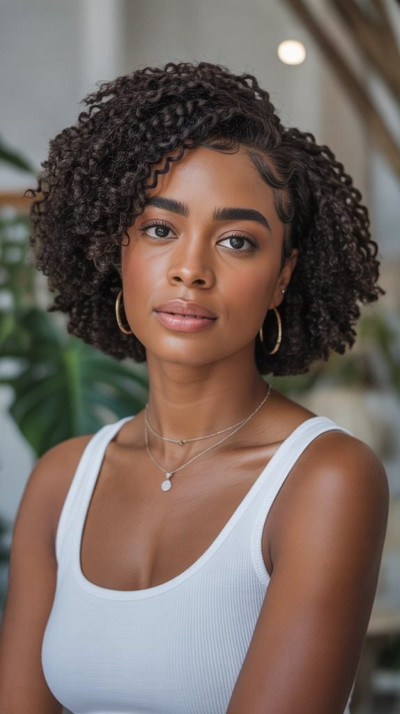  Graduated French Bob for Coily Hair