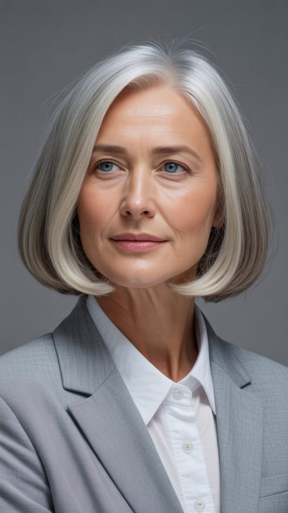 Graduated Grey Bob