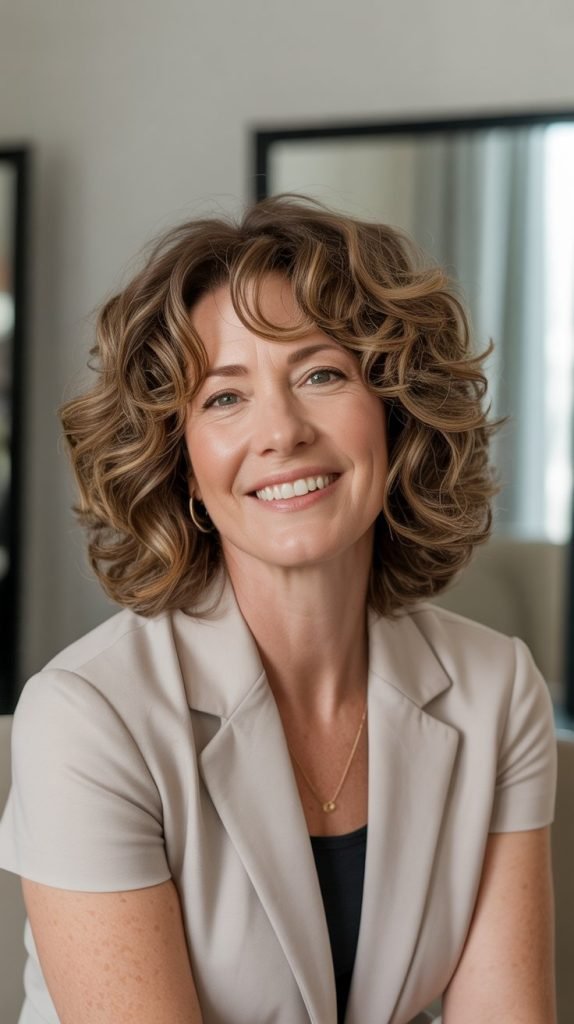 Classic Shoulder-Length Layered Curls