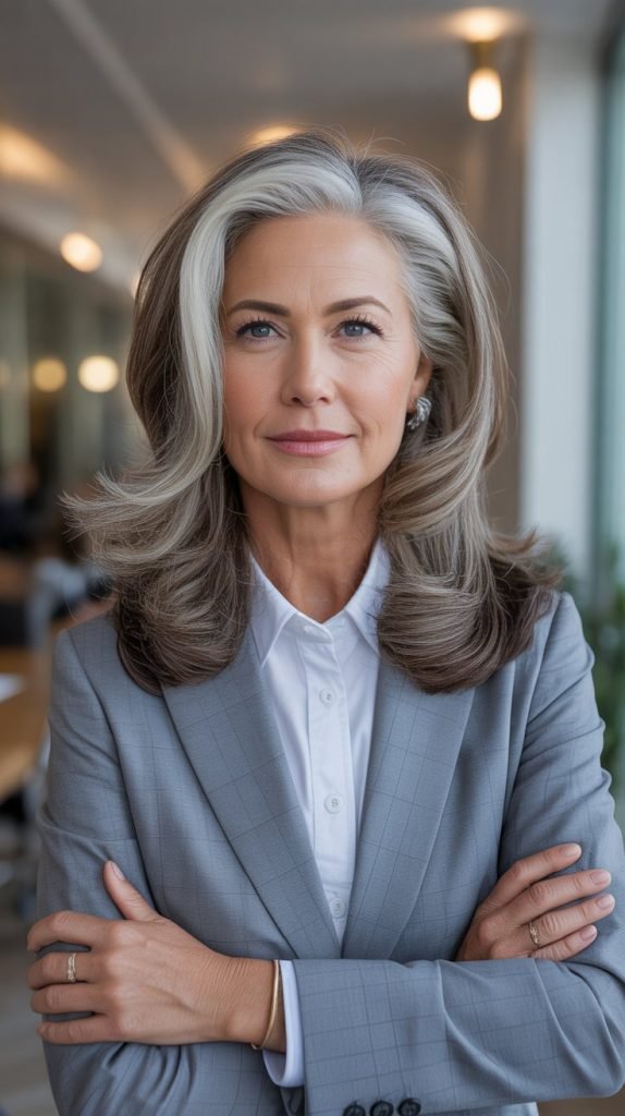 Long Layered Cut with Side Part