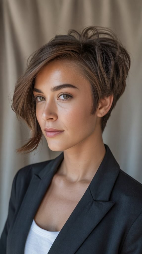 Asymmetrical Pixie Cut