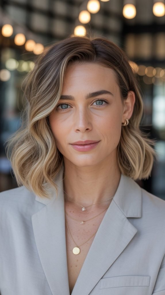 Long Wavy Bob (Lob) with Layers