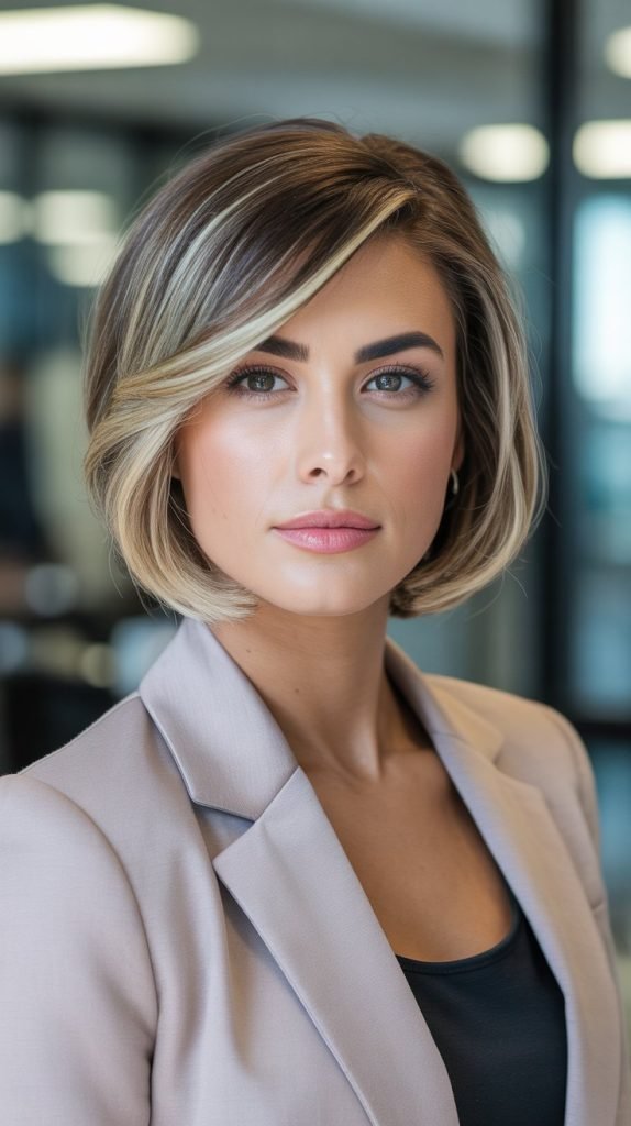 Graduated Bob with Side Sweep