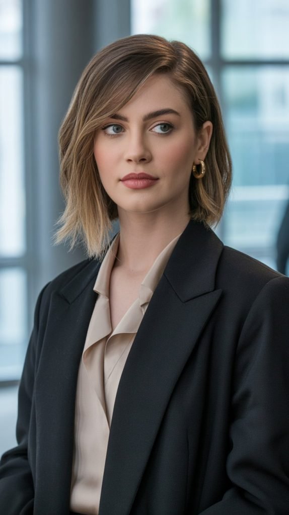 . Graduated Lob with Side Bangs