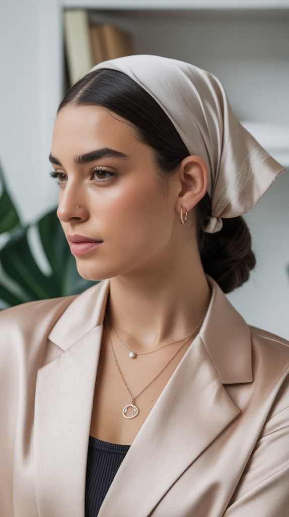 Bandana-Wrapped French Twist