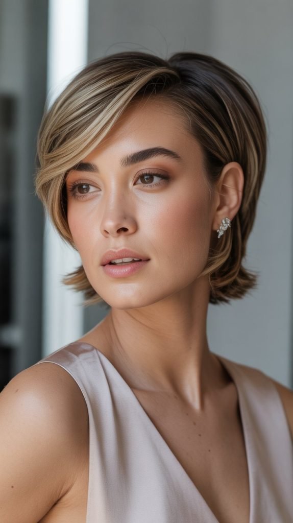  Layered Crop with Side Sweep