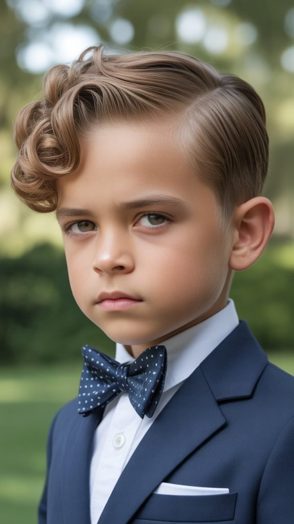 Curly Comb Over Style