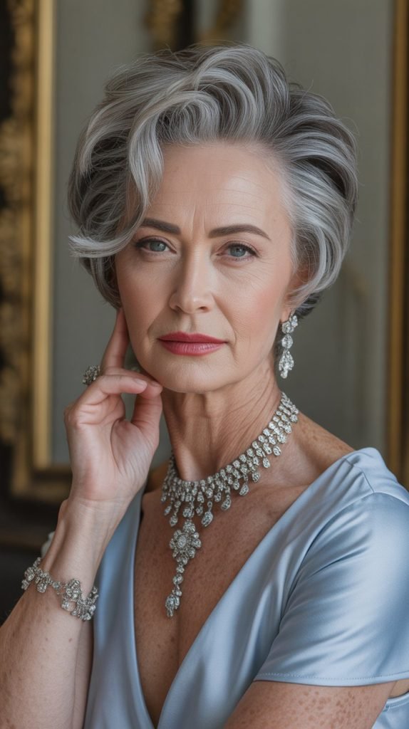 Swept-Back Grey Pixie