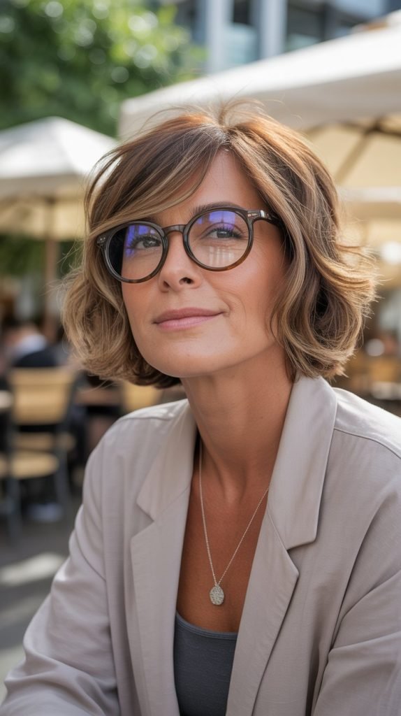  Tousled Lob with Natural Texture