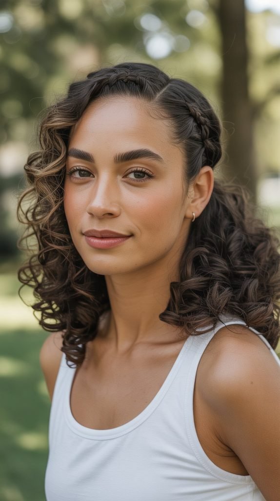  Loose French Braid with Curl Incorporation