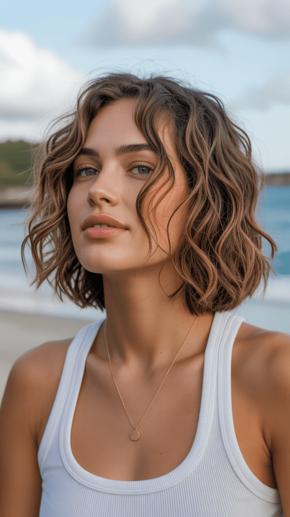 Textured Wavy Bob with Soft Ends