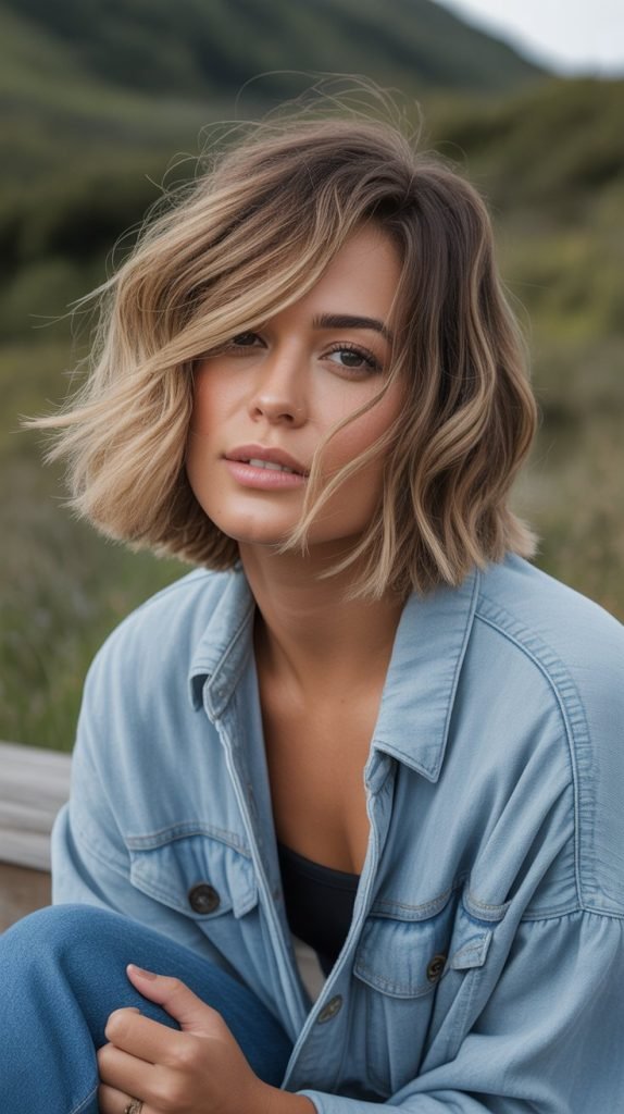 Tousled Casual Inverted Layered Bob