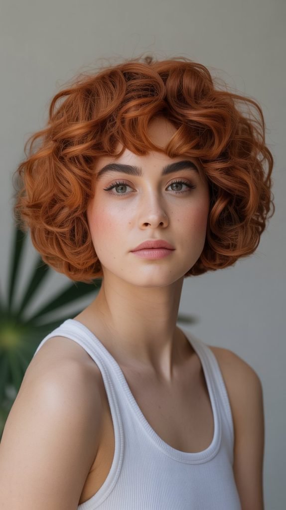  Curly Shag French Bob Fusion