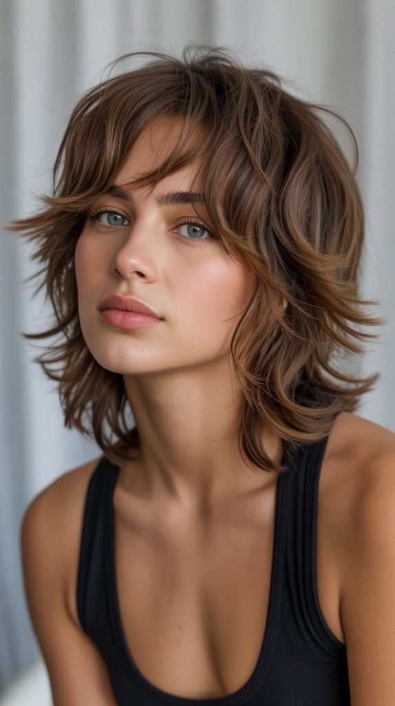 Layered Thick Hair Shag