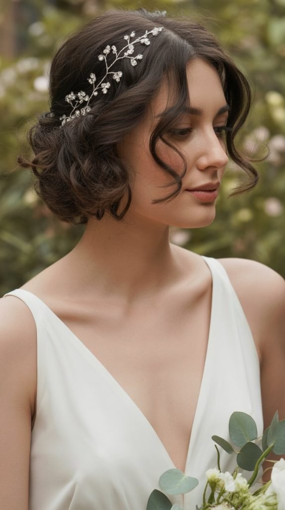  Loose Curls with Hair Vine