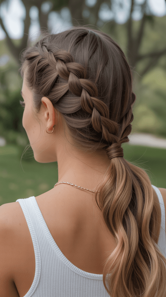 Rope Braid Side Ponytail