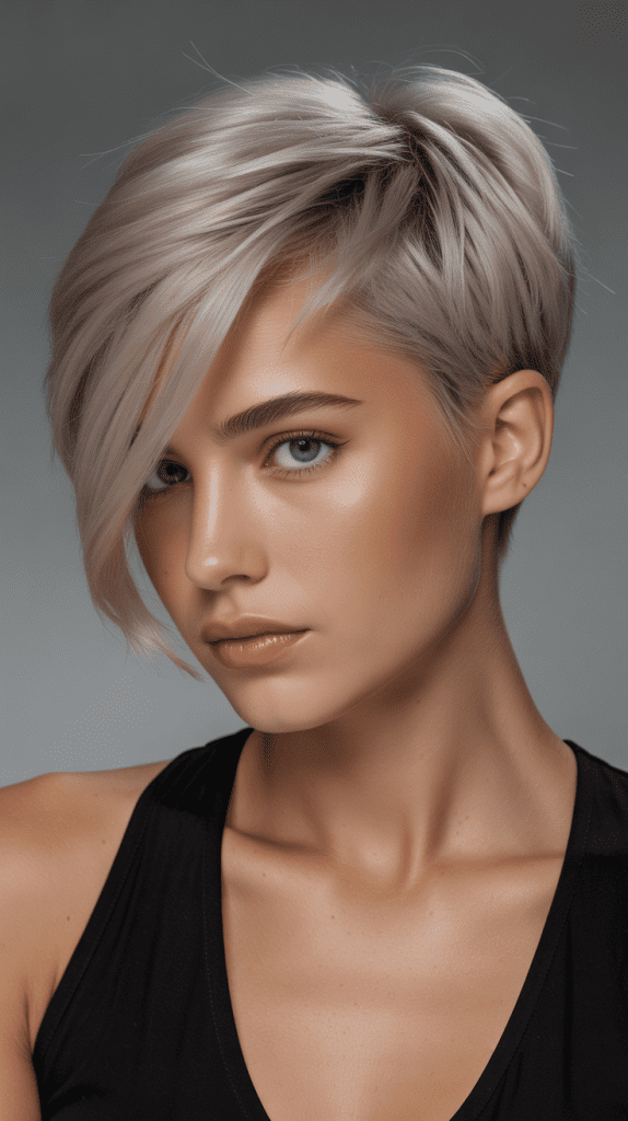 Pixie with Long Bangs