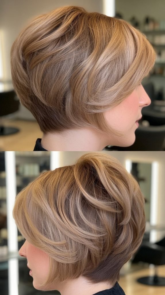 Graduated Bob with Volume at Crown