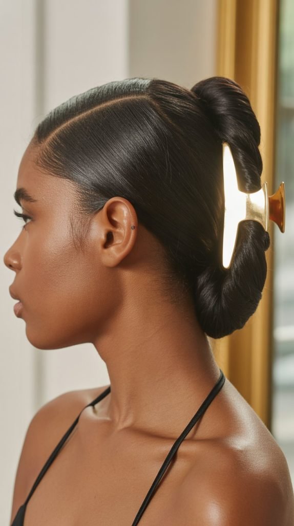  Half-Up Twisted Crown Style