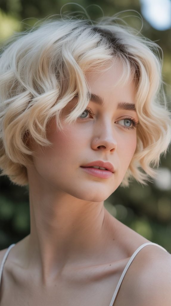 Baby Blonde Wavy Pixie
