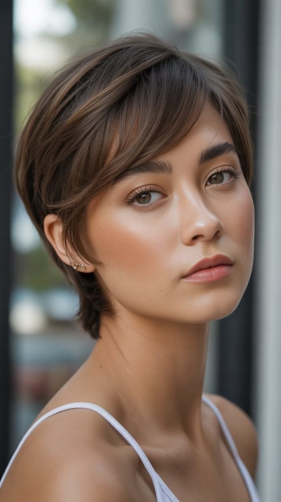 Pixie with Curtain Bangs