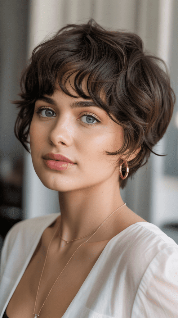 Wavy Pixie with Side-Swept Curtain Bangs