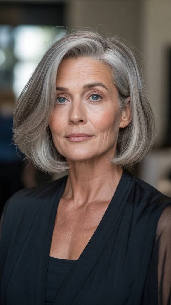 Angled Lob with Volume at Roots