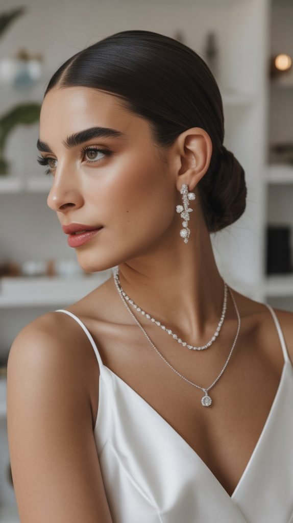  Sleek Side Part Half-Up