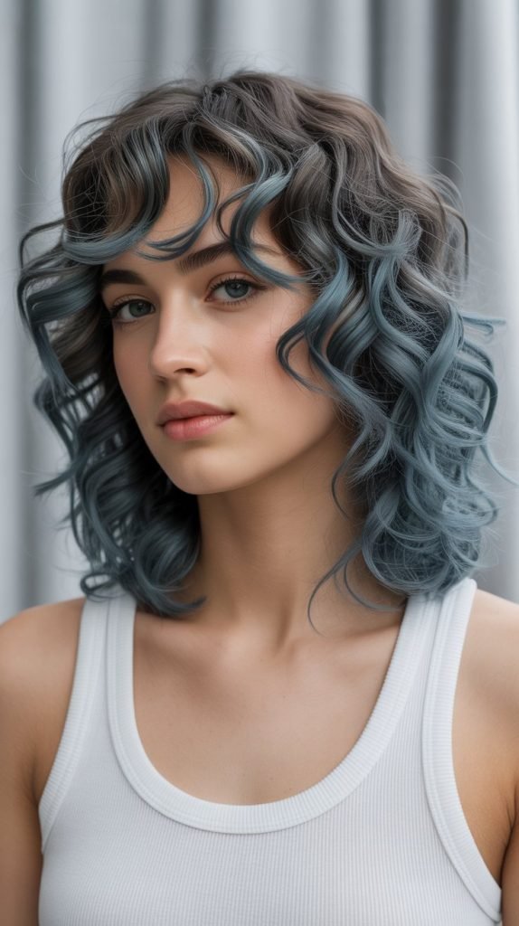 Steel Blue Shadow Roots