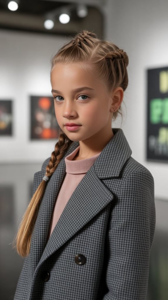  Asymmetrical Braided Updo