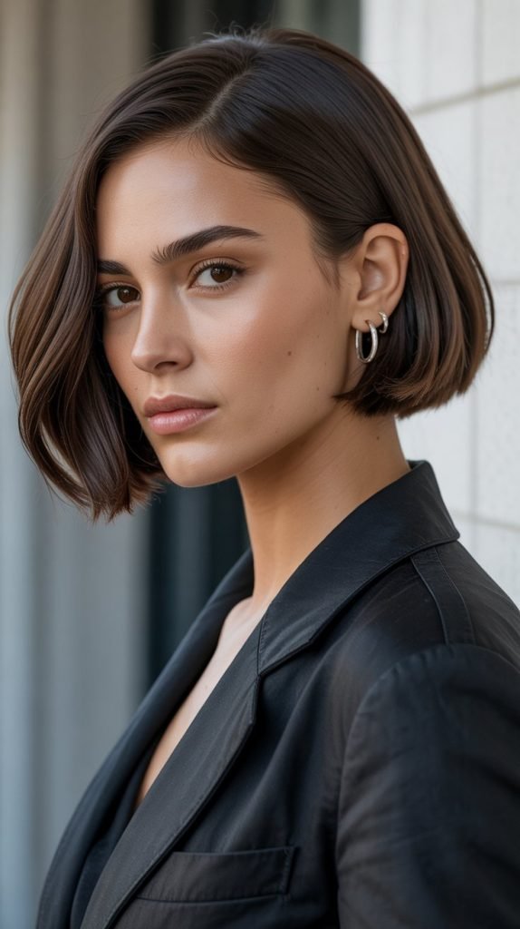 Blunt Short Bob with Internal Texture