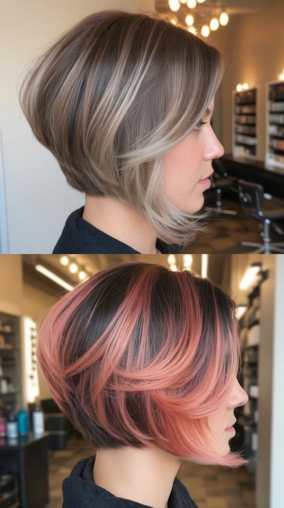 . Color Techniques for Stacked Inverted Bobs