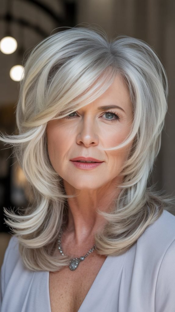  Platinum Blonde Gray Layers