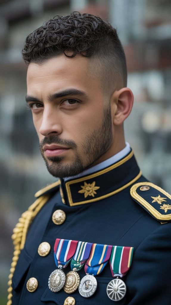 Tight Curly Buzz Cut