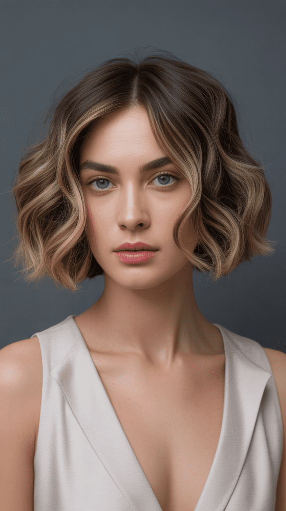 Wavy Bob with Internal Layers