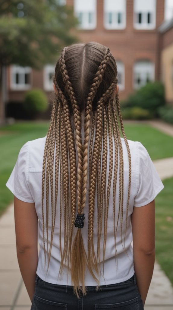 Cascade Braid Down the Back