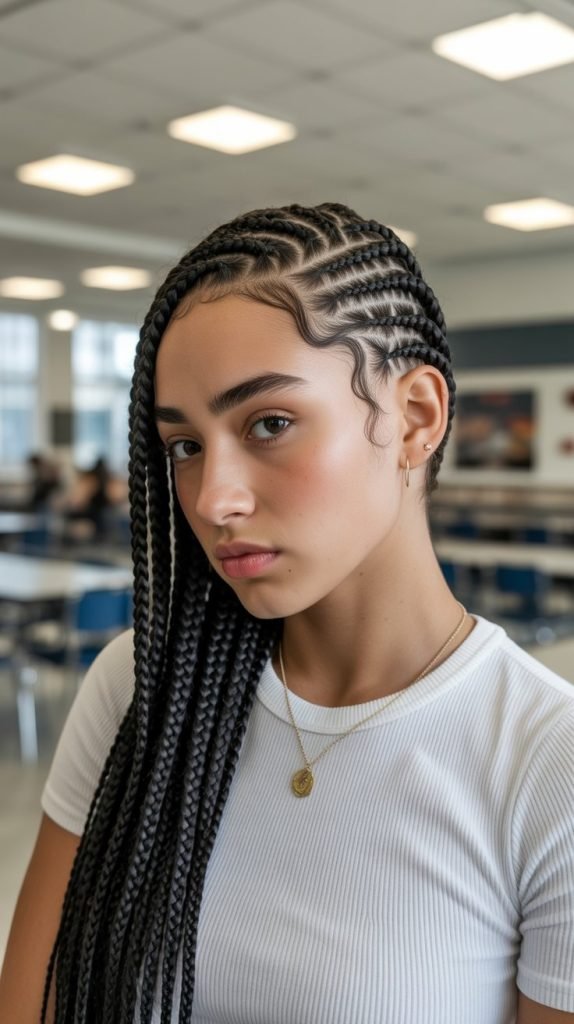 Asymmetrical Side Braid