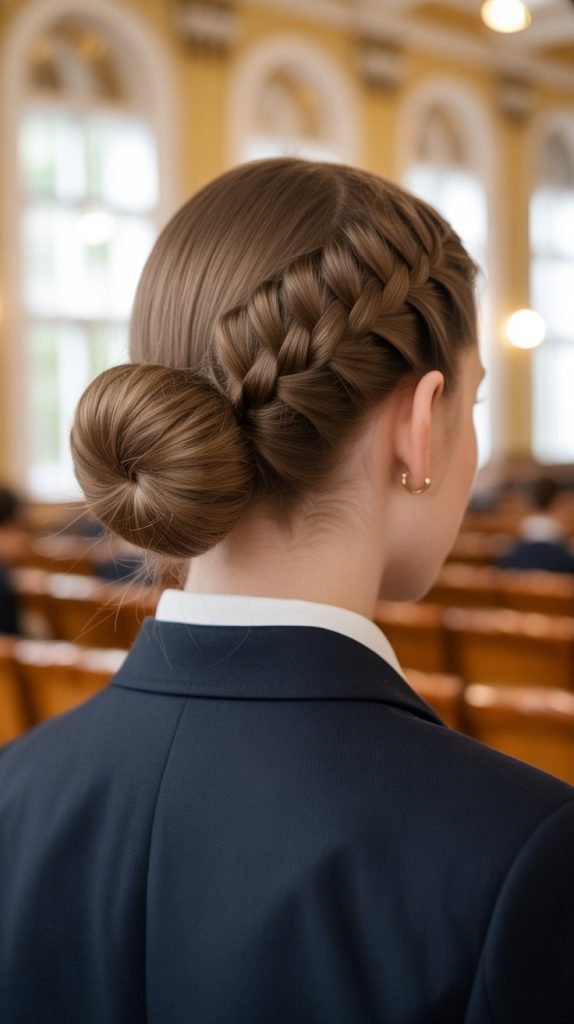 Inverted French Braid Bun