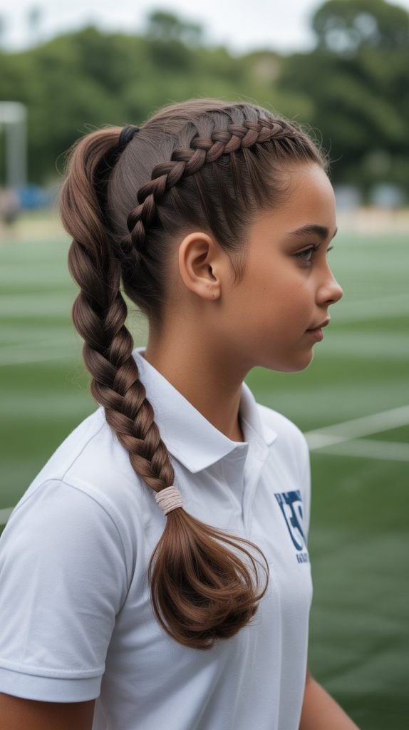 Braided Ponytail with Wrap