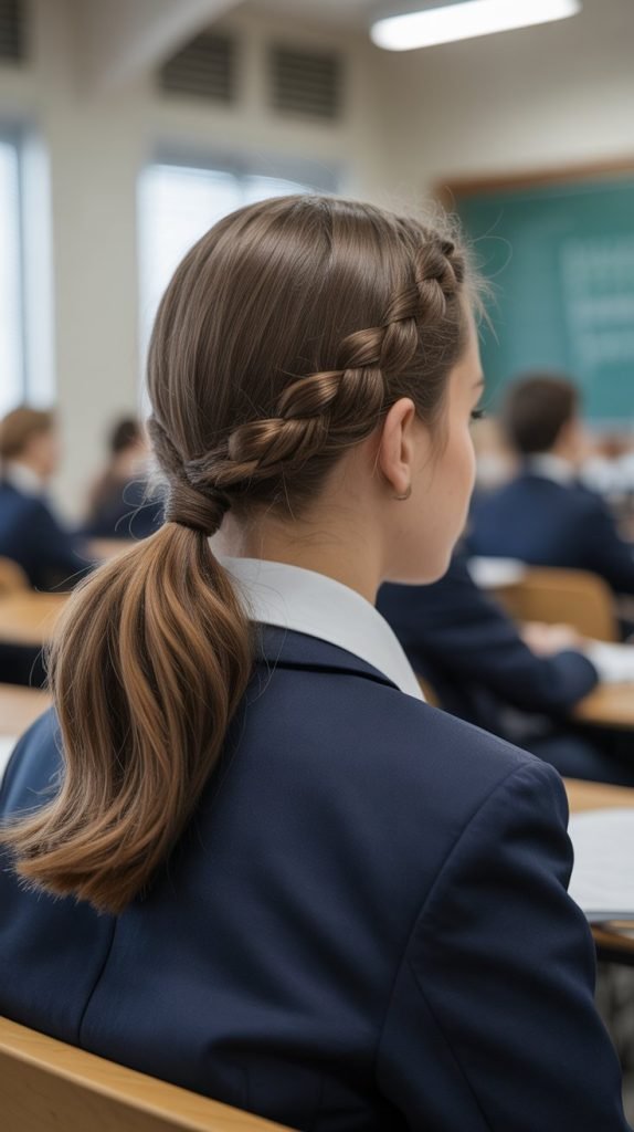 Twisted Crown with Low Ponytail