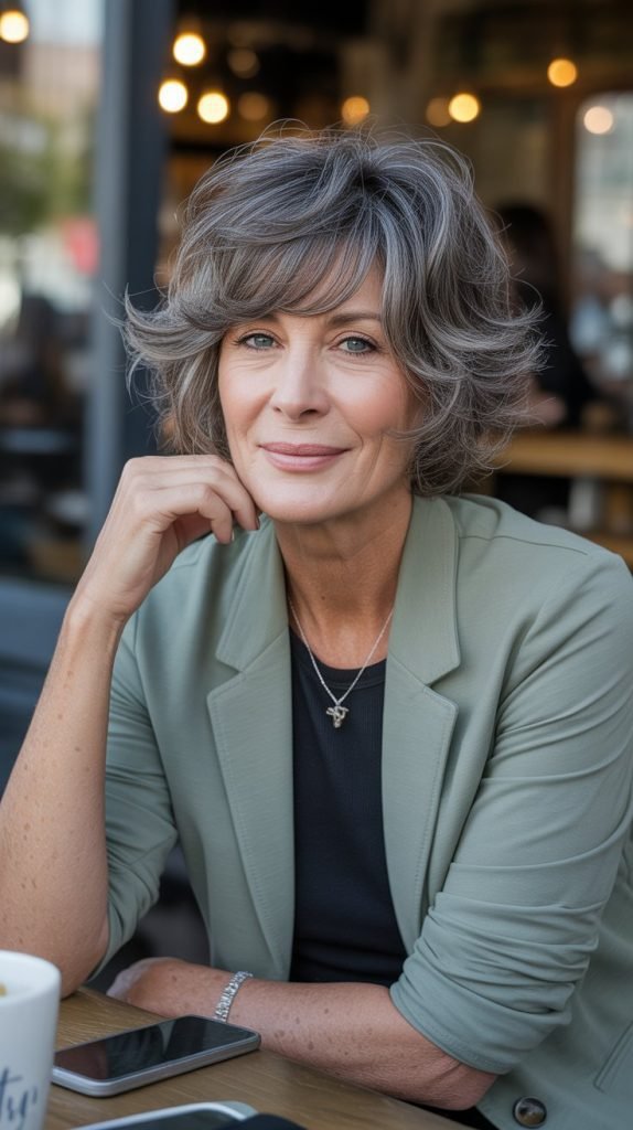 Textured Shag with Side Bangs