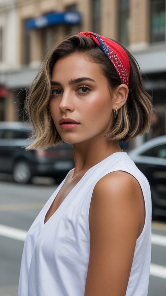 Half-Up Bandana Style