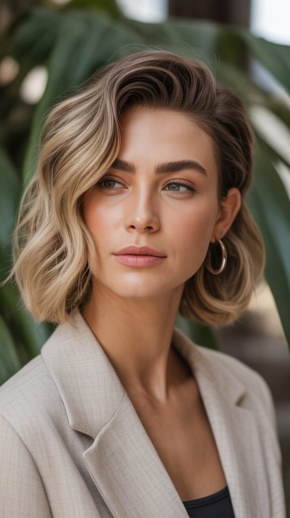 Textured Lob with Side Part
