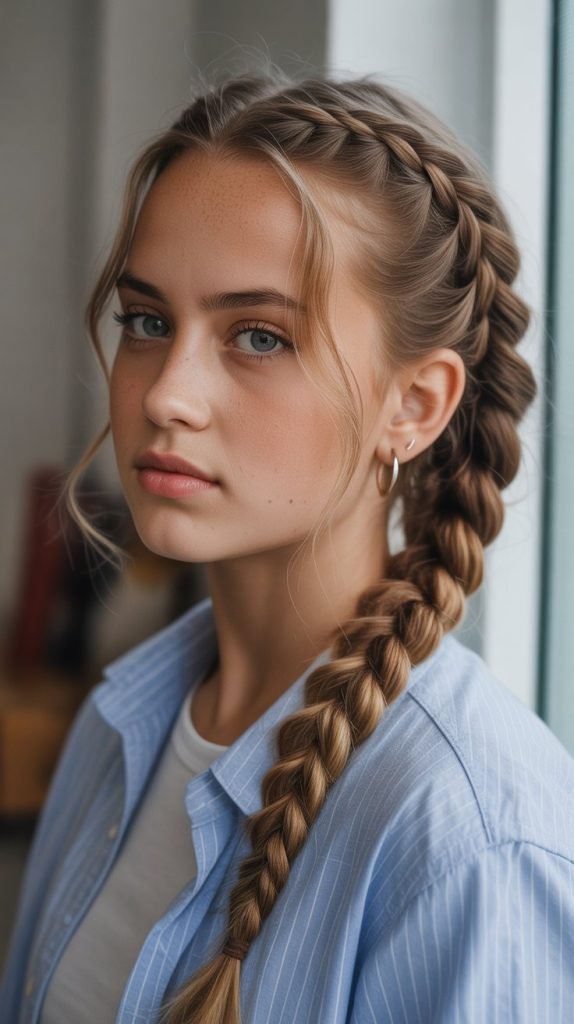 Side Braids and Asymmetrical Styles