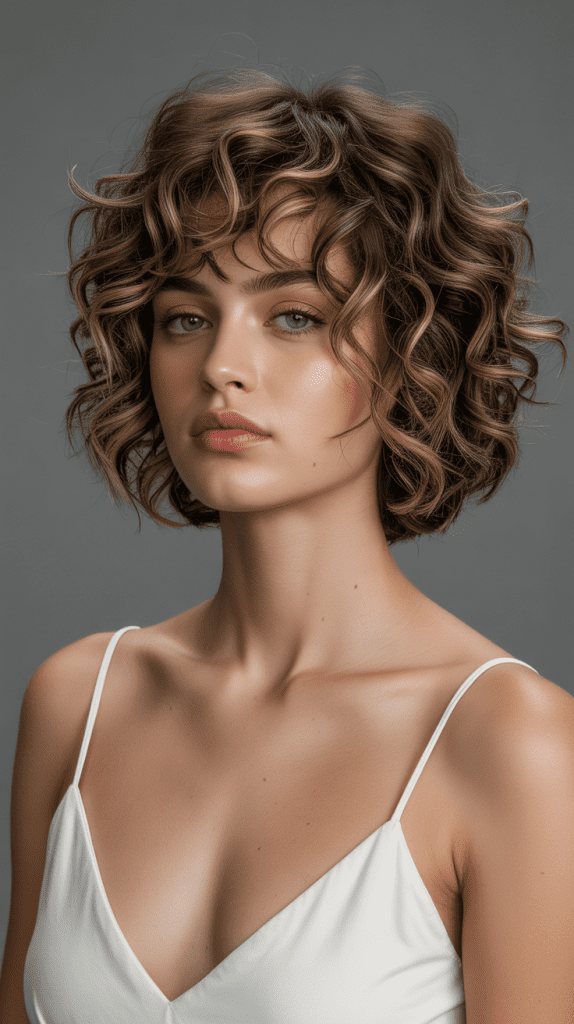 Textured French Bob with Bangs
