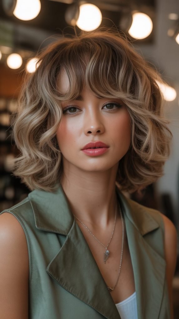 Wavy Shag with Bangs